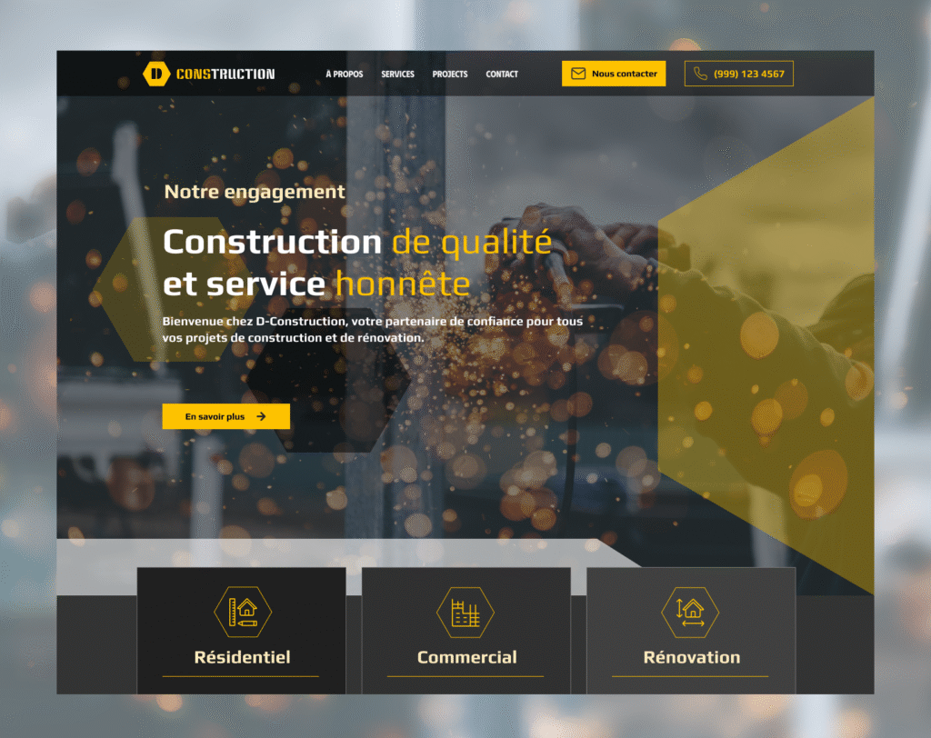 Projet de Conception Web: entreprise de construction